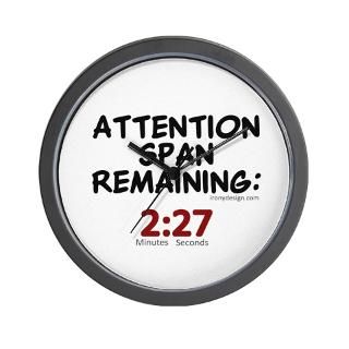 Attention Span Remaining 22 Wall Clock for $18.00