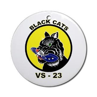 VS 23 Black Cats Ornament (Round) for $12.50