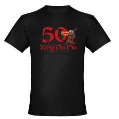Yung No Mo 50th Birthday Organic Mens Fitted T Shirt (dark)