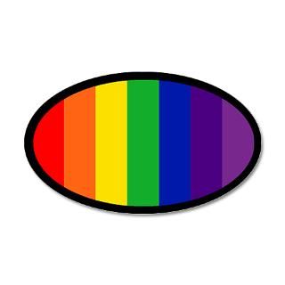Automobile Gifts  Automobile Wall Decals  RAINBOW FLAG 35x21 Oval