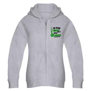 Ribbon Sweatshirts & Hoodies  I Wear Lime 37 Lyme Disease Zip Hoodie