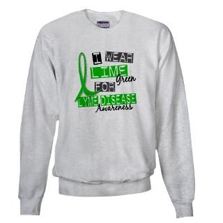 Ribbon Sweatshirts & Hoodies  I Wear Lime 37 Lyme Disease Sweatshirt
