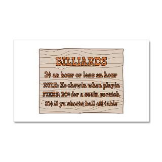 Wall Decals  Old West Signs Billiards 38.5 x 24.5 Wall Peel
