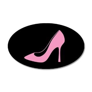 Pink High Heel Shoe 38.5 x 24.5 Oval Wall Peel for $20.00
