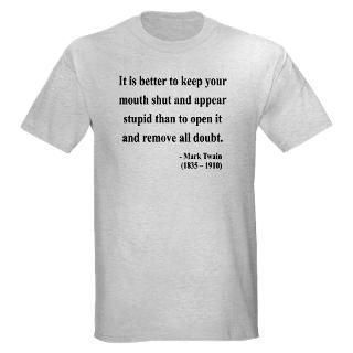 Author T shirts  Mark Twain 41 Light T Shirt