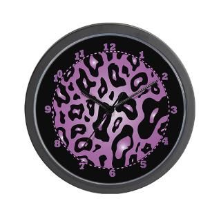 Purple Leopard Cheetah Print Wall Clock for $18.00