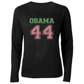 Obama 44 Pink Green Long Sleeve T Shirt