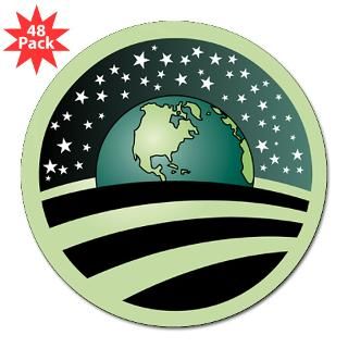 Planet Earth   Obama 3 Lapel Sticker (48 pk