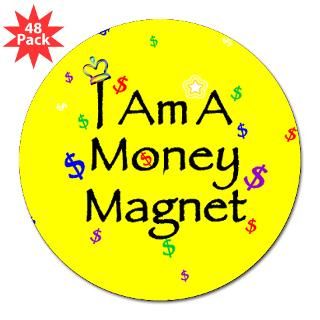 Money Magnet Affirmation 3 Lapel Sticker(48)