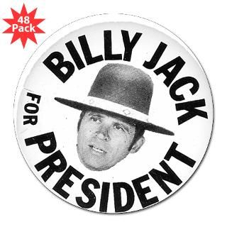 Billy Jack For President 3 Lapel Sticker (48