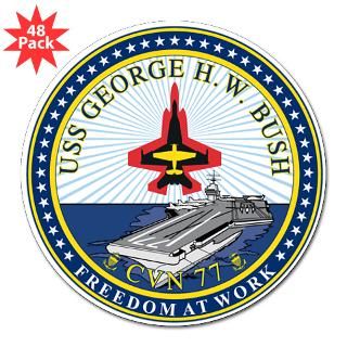 USS George H W Bush 3 Lapel Sticker (48 pk) for $30.00