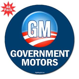 GM   Government Motors 3 Lapel Sticker (48 pk)