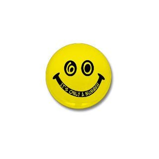 60 Gifts  60 Buttons  60th birthday smiley face Mini Button