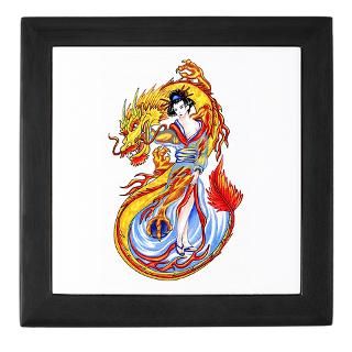 Geisha and Dragon : Tattoo Design T shirts and More