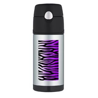 Purple Zebra Print Thermos® Bottle (12oz) by purplezebraprint