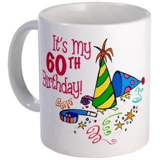 60 Gifts  60 Drinkware  Its My 60th Birthday (Party Hats) Mug