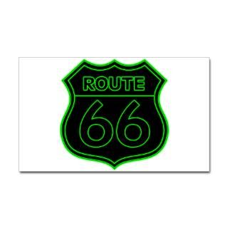 Route 66 Neon   Green Rectangle Sticker by stevesview