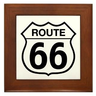 Bike Gifts  Bike Framed Tiles  Route 66 Framed Tile