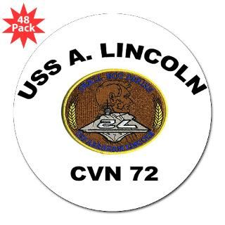 USS Abraham Lincoln CVN 72 3 Lapel Sticker ( for $30.00