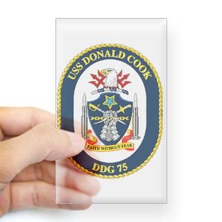 USS Donald Cook DDG 75 Rectangle Decal for $4.25