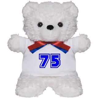 Varsity Uniform Number 75 (Blue) Teddy Bear