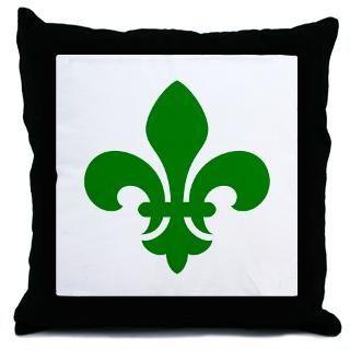 green fleur de lys throw pillow $ 17 77