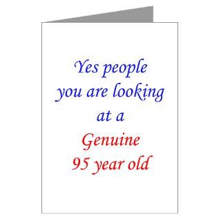 95 Gifts  95 Greeting Cards  Genuine 95 year old Greeting Card