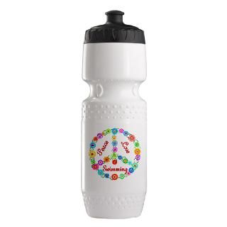 Sport Gifts > Sport Water Bottles > Swimming Peace Sign Trek Water