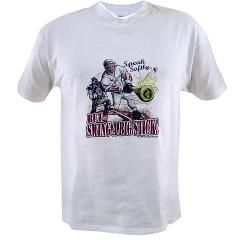 Big Stick Retro Baseball Ash Grey T Shirt T Shirt by mudgestudios