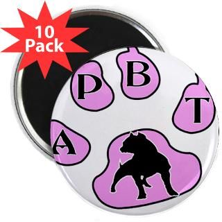 PINK APBT PAW PRINT 2.25 Magnet (10 pack)