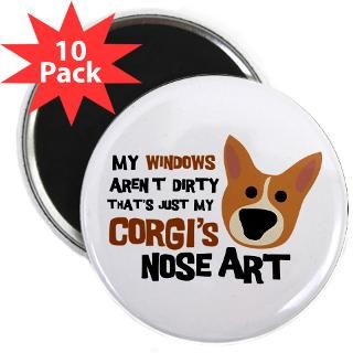 Corgi Nose Art 2.25 Magnet (10 pack)