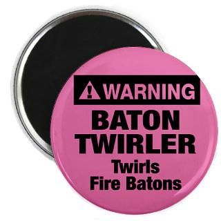 WARNING Baton Twirler Twirls Fire Batons   Pink  Dance and Twirl Shop