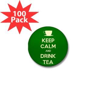 Keep Calm & Drink Tea (Green) Mini Button (100 pac for $125.00