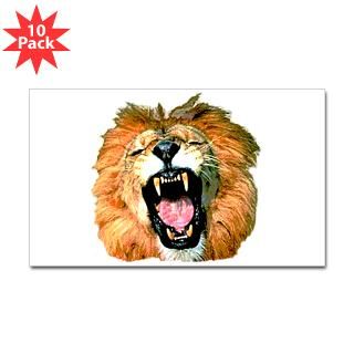 Lion Roar Rectangle Sticker 10 pk)