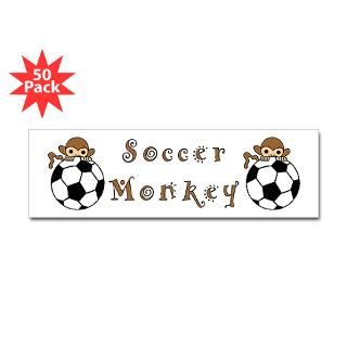 soccer monkey bumper sticker 50 pk $ 135 99
