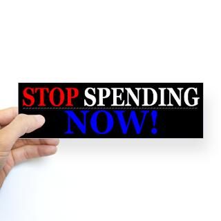 Stop Spending Now Sticker (Bumper)