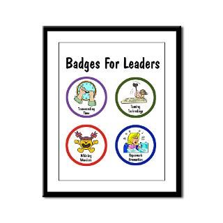 Badges for Leaders Framed Panel Print