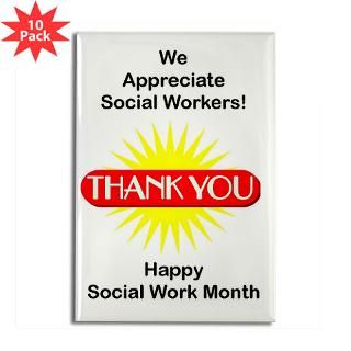 Social Work Appreciation Rectangle Magnet (10 pack