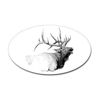 Bull Elk Rectangle Magnet (10 pack)