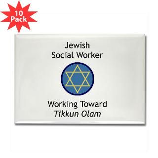 Jewish Social Worker Rectangle Magnet (10 pack)