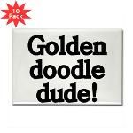 Goldendoodle Dude Organic Womens Fitted T Shirt