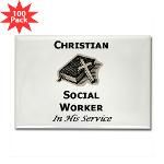 christian social worker rectangle magnet 100 pack $ 148 99
