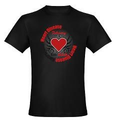 Heart Disease Feb Month Mens Fitted T Shirt (dark)