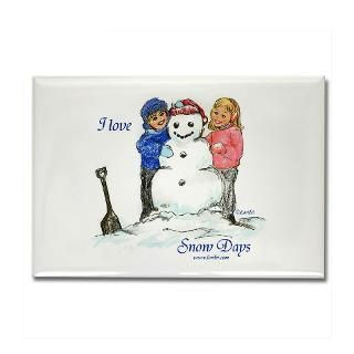 Love Snow Days Rectangle Magnet (100 pack)