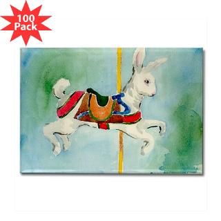 rabbit carousel rectangle magnet 100 pack $ 159 99