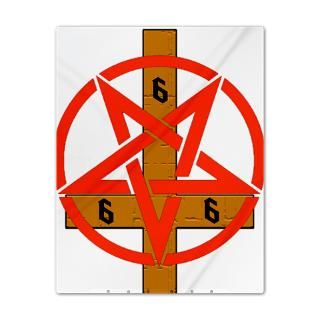 666 Cross Gifts  666 Cross Bedroom  Anti christ cross n pentagram