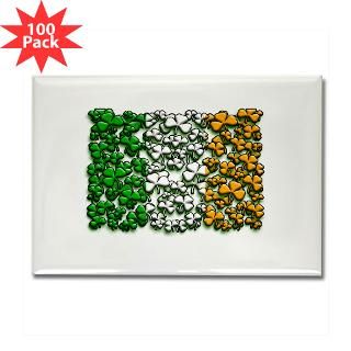 irish flag of shamrocks rectangle magnet 100 pack $ 179 99