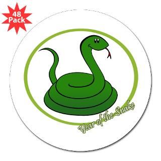 Year of the Snake 3 Lapel Sticker (48 pk)