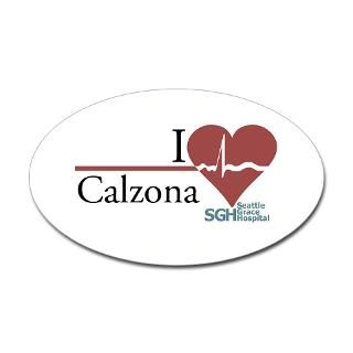 Heart Calzona   Greys Anatomy Sticker (Oval)