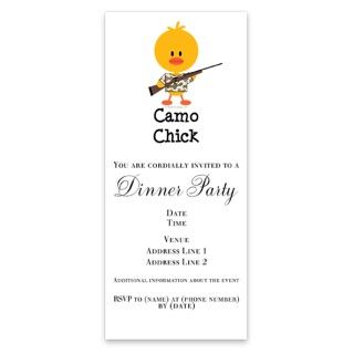 Rifle Camo Chick Hunting Invitations by Admin_CP8437408